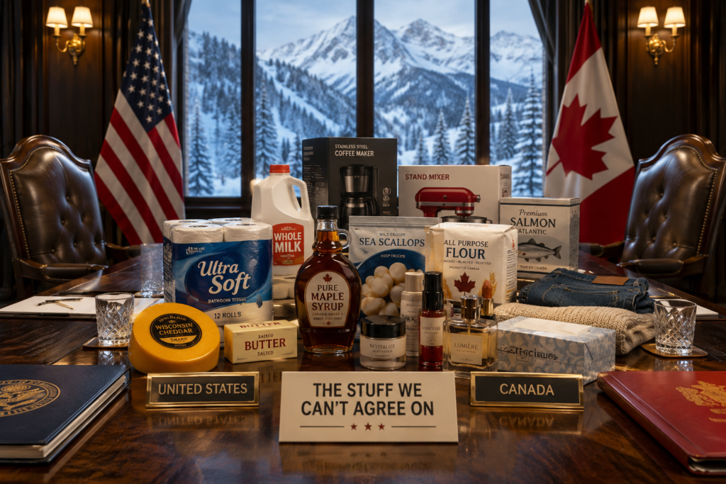 Toilet paper as a geopolitical bargaining chip in the Trump tariffs Canada trade dispute